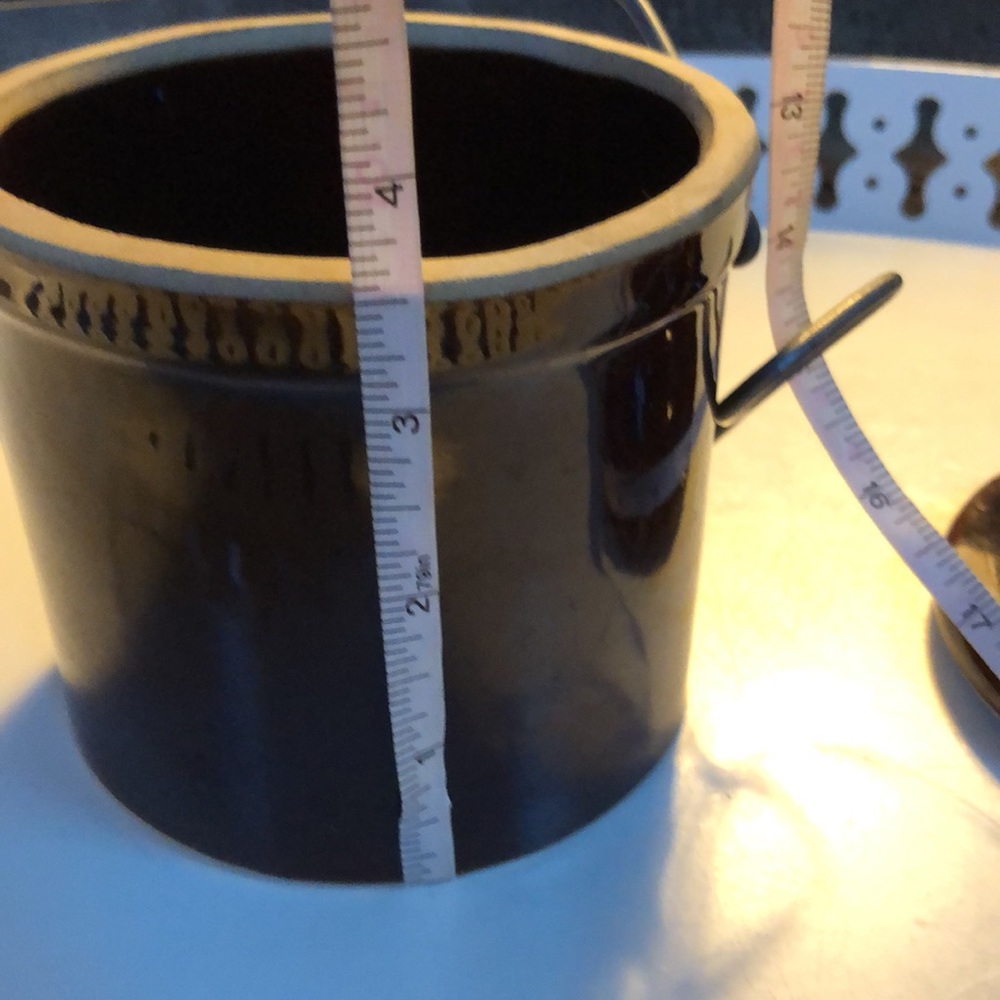 Vintage brown stone cheese crock - Picture 7 of 8